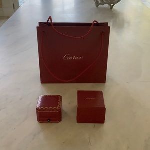 💯 Authentic CARTIER Ring Box, Bag, Ring Holder